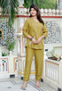 Miravan Womens Mehandi Solid Co Ord Set