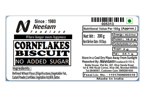 Neelam Foodland Corn Flakes Sugar Free Biscuits