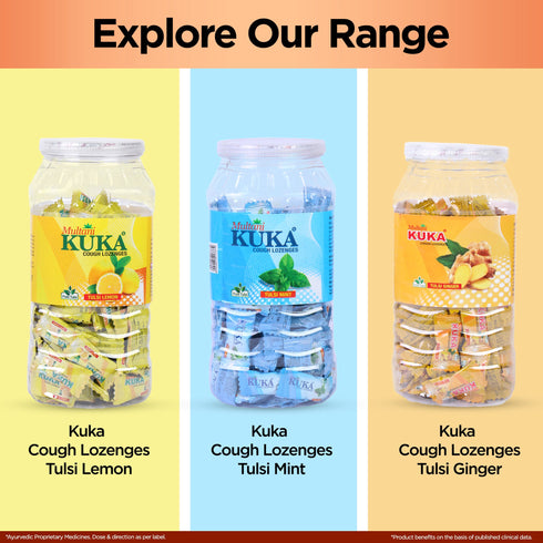 Multani Pharmaceuticals Limited Multani kuka Cough Lozenges Tulsi Orange Jar