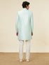 Manyavar Arctic Blue Angrakha Style Indo Western Set