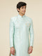 Manyavar Arctic Blue Angrakha Style Indo Western Set