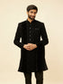 Manyavar Kohl Black Embroidered Indo Western Set