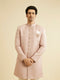 Manyavar Pastel Pink Achkan Indo Western