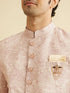 Manyavar Faded Pink Floral Indo Western