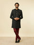 Manyavar Kohl Black Achkan Indo Western Set