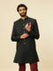 Manyavar Kohl Black Achkan Indo Western Set