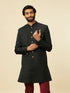 Manyavar Kohl Black Achkan Indo Western Set