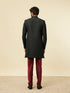 Manyavar Kohl Black Achkan Indo Western Set