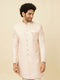 Manyavar Rosewater Pink Medallion Patterned Indo Western Set