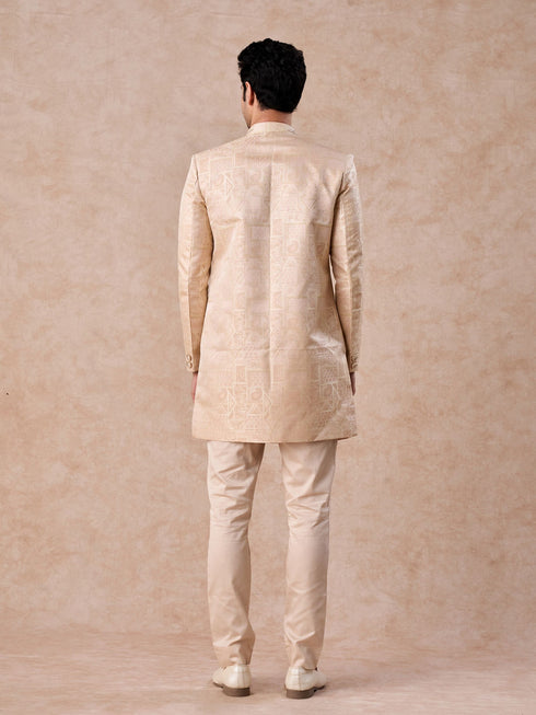 Manyavar Peach Spellbind Indo Western