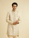 Manyavar Cream Self Design Indo Western