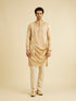 Manyavar Cream Self Design Indo Western