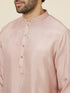 Manyavar Rose Pink Scallop Patterned Indo Western Set