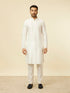 Manyavar Blue Brocade Jacquard Self Design Indo Western