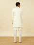 Manyavar Cream Pink Medallion Patterned Indo Western Set