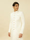 Manyavar Cream Pink Medallion Patterned Indo Western Set