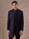Manyavar Regal Purple Velvet Elegance Indo Western