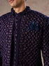 Manyavar Regal Purple Velvet Elegance Indo Western