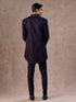 Manyavar Regal Purple Velvet Elegance Indo Western