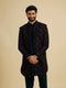 Manyavar Dark Blue And Teal Green Indo Western Set with Chowkadi Motifs And Patra Work