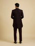 Manyavar Maroon Red Indo Western Set with Chowkadi Motifs And Patra Work