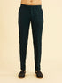 Manyavar Teal Green Velvet Indo Western Ensemble