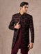 Manyavar Velvety Wine Indo Western Elegance