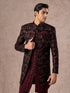 Manyavar Velvety Wine Indo Western Elegance