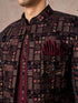 Manyavar Velvety Wine Indo Western Elegance