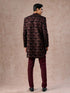Manyavar Velvety Wine Indo Western Elegance