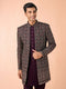Manyavar Exquisite Purple Velvet Indo Western