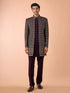 Manyavar Exquisite Purple Velvet Indo Western