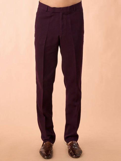 Manyavar Exquisite Purple Velvet Indo Western