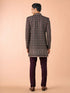Manyavar Exquisite Purple Velvet Indo Western