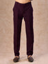 Manyavar Purple Velvet Indo-Western Ensemble with Embroidery