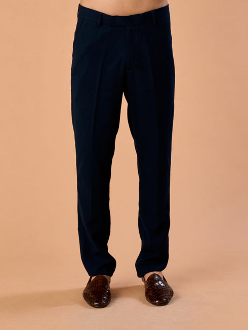 Manyavar Teal Green Velvet Indo Western