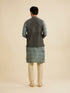 Manyavar Dark Green Jaal Medallion Printed Nehru Jacket