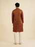 Manyavar Rust Red Aztec Print Jacket