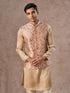 Manyavar Elegant Beige Nehru Jacket