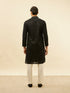 Manyavar Jet Black Chikankari Sequinned Kurta Set