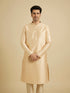 Manyavar Light Cream Embroidered Kurta Set