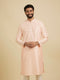 Manyavar Light Pink Sequins Kurta Pajama
