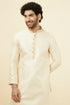 Manyavar Biscuit Jacquard Kurta Set
