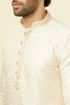 Manyavar Biscuit Jacquard Kurta Set