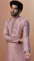 Manyavar Salmon Pink Jacquard Kurta Pajama