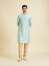 Manyavar Sea Green Kurta Pajama With Golden Motifs