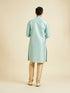 Manyavar Sea Green Kurta Pajama With Golden Motifs