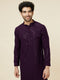 Manyavar Jamun Purple Sequin Embellished Chikankari Kurta Set