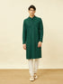 Manyavar Forest Green Chikankari Embroidered Sequined Kurta Set