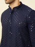 Manyavar Elegant Blue Kurta Pajama